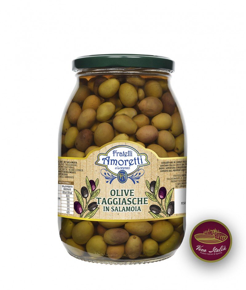 Маслини Таджаска в Саламура 900 g - Fratelli Amoretti di Lorenzo
